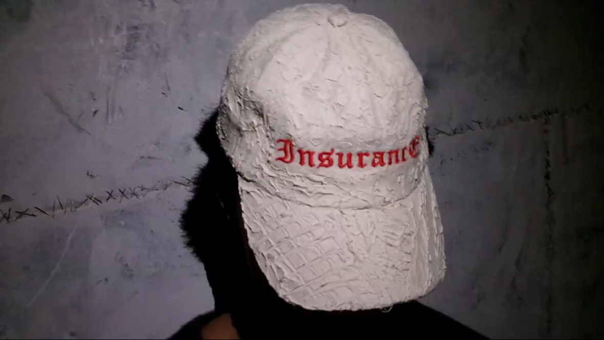 White/Beige Hand Painted FI Hat