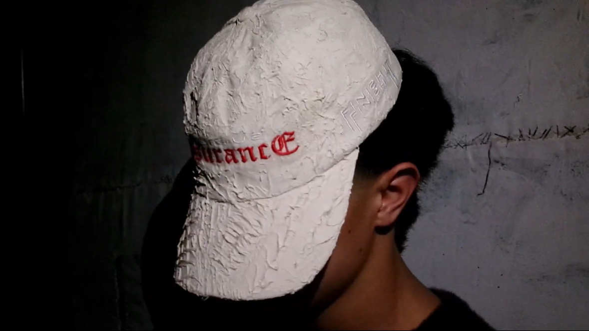 White/Beige Hand Painted FI Hat