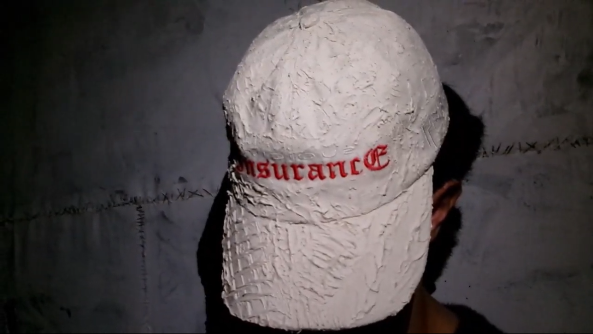 White/Beige Hand Painted FI Hat