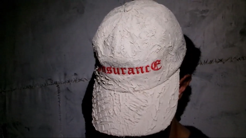 White/Beige Hand Painted FI Hat