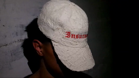 White/Beige Hand Painted FI Hat